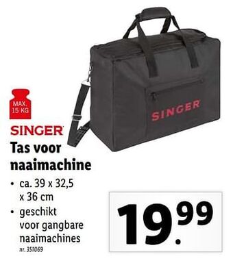 Lidl Tas voor naaimachine aanbieding