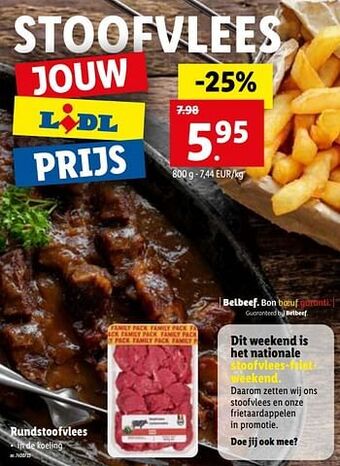 Lidl Rundstoofvlees aanbieding