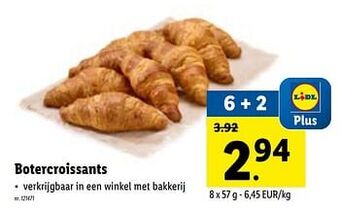 Lidl Botercroissants aanbieding