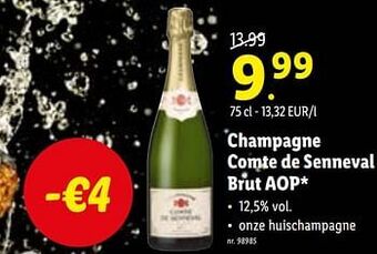 Champagne comte de senneval brut aop