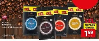 Lidl Koffiepads classic aanbieding
