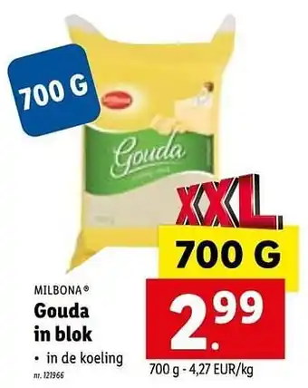 Lidl Gouda in blok aanbieding