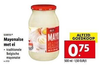 Lidl Mayonaise met ei aanbieding