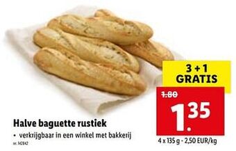 Lidl Halve baguette rustiek aanbieding