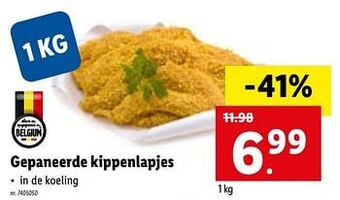 Lidl Gepaneerde kippenlapjes aanbieding