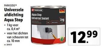 Universele afdichting aqua stop