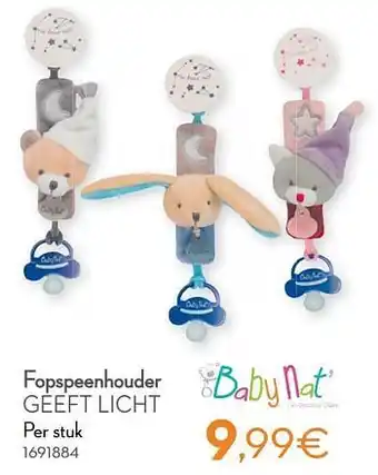 Cora Fopspeenhouder geeft licht aanbieding