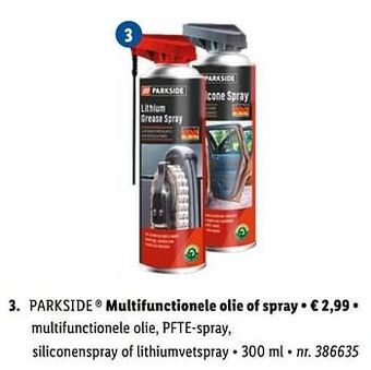 Multifunctionele olie of spray