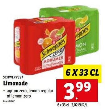 Lidl Limonade aanbieding