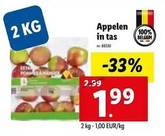 Lidl Appelen in tas aanbieding