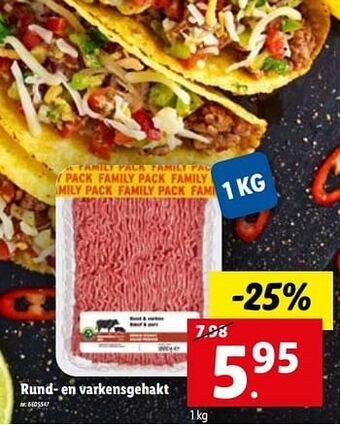 Lidl Rund- en varkensgehakt aanbieding