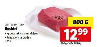 Lidl Rosbief aanbieding