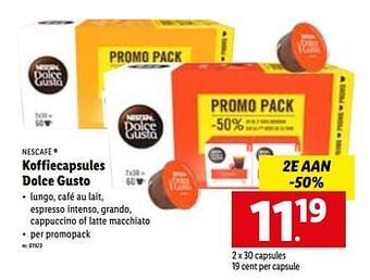 Koffiecapsules dolce gusto