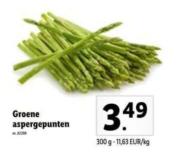 Lidl Groene aspergepunten aanbieding