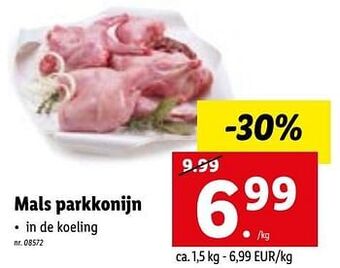 Lidl Mals parkkonijn aanbieding