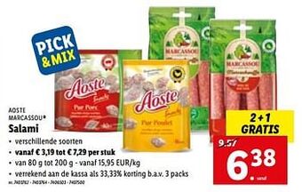 Lidl Salami aanbieding