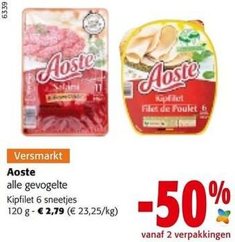 Colruyt Aoste kipfilet aanbieding