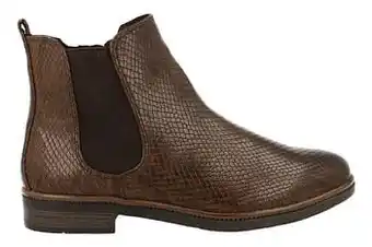 Berca Shoes Marco Tozzi Enkellaars Plat Dames Trend Dierenprint - Bruin aanbieding