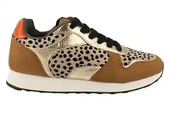 Berca Shoes Only Sneaker Laag Dames Animal Sneaker Trend Dierenprint - Camel aanbieding
