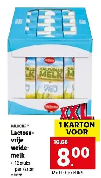 Lactosevrije weidemelk