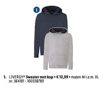 Lidl Sweater met kap aanbieding