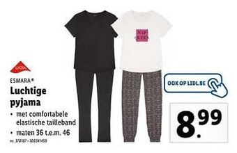 Lidl Luchtige pyjama aanbieding