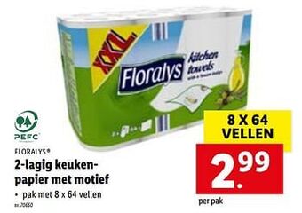 Lidl 2-lagig keukenpapier met motief aanbieding