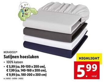 Satijnen hoeslaken