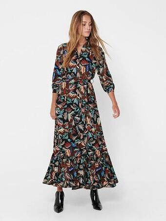Berca Shoes Only Kleedje Ginny Kleedje Long Dress - Multicolor aanbieding