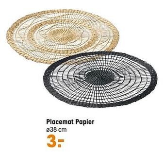 Kwantum Placemat papier aanbieding