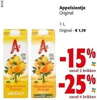 Colruyt Appelsientje original aanbieding