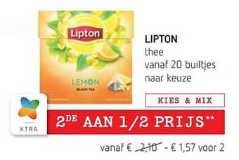Spar Colruyt Lipton thee aanbieding
