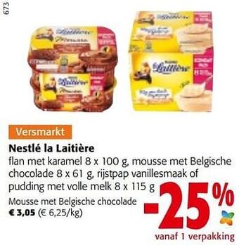 Nestlé la laitière mousse met belgische chocolade