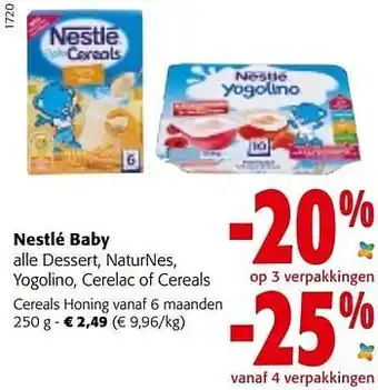 Colruyt Nestlé baby cereals honing aanbieding