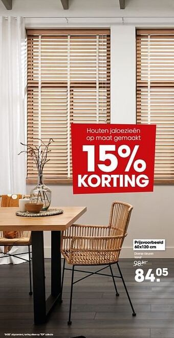 Kwantum Houten jaloezieën op maat gemaakt aanbieding