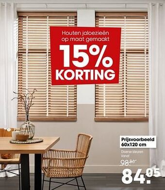 Kwantum Houten jaloezieën op maat gemaakt aanbieding