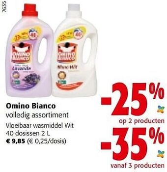 Colruyt Omino bianco vloeibaar wasmiddel wit aanbieding