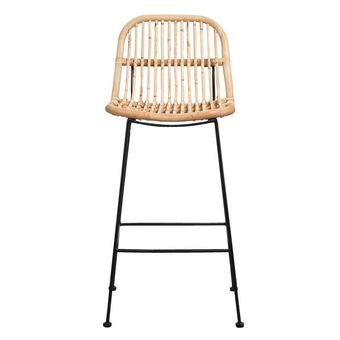 Leen Bakker Barkruk Justin - rotan - naturel aanbieding