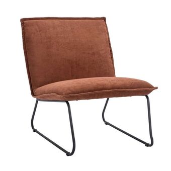 Leen Bakker Fauteuil Cooper - ribstof - koperkleur aanbieding
