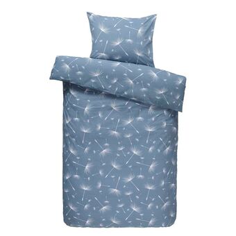 Leen Bakker Comfort dekbedovertrek Myra - blauw - 140x200/220 cm aanbieding