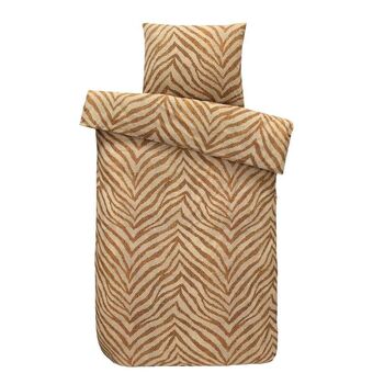 Leen Bakker Comfort dekbedovertrek Malawi - geel - 140x200 cm aanbieding