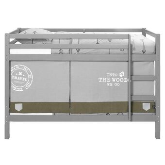 Leen Bakker Stapelbed Ties - antraciet - 90x200 cm aanbieding