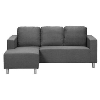 Leen Bakker Hoeksalon New York - donkergrijs - hoek links - Leen Bakker aanbieding