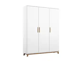 Deba Meubelen Kleerkast 3 deuren CARLSSON - Wit Wit aanbieding