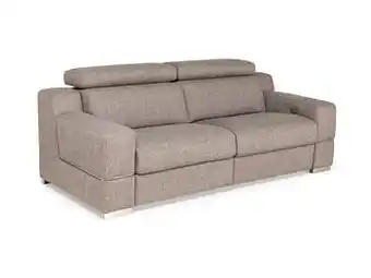 Deba Meubelen 3-zit met 2 elektr. relaxen ROBERT - Quebec Tortora Beige aanbieding
