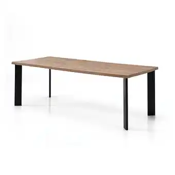 Deba Meubelen Eetkamertafel boomstamblad ABERDEEN - Sand Hout aanbieding