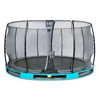 Brico Exit in-ground trampoline Elegant met veiligheidsnet Economy ø427cm blauw aanbieding