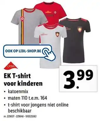 Lidl Ek t-shirt voor kinderen aanbieding