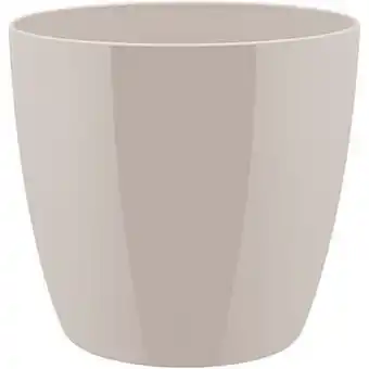 Brico Elho pot ’Brussels Diamond Round’ warm grijs 18,3 cm aanbieding