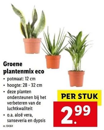 Groene plantenmix eco